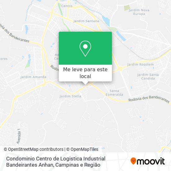 Condominio Centro de Logistica Industrial Bandeirantes Anhan mapa