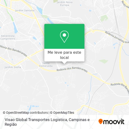 Visao Global Transportes Logistica mapa