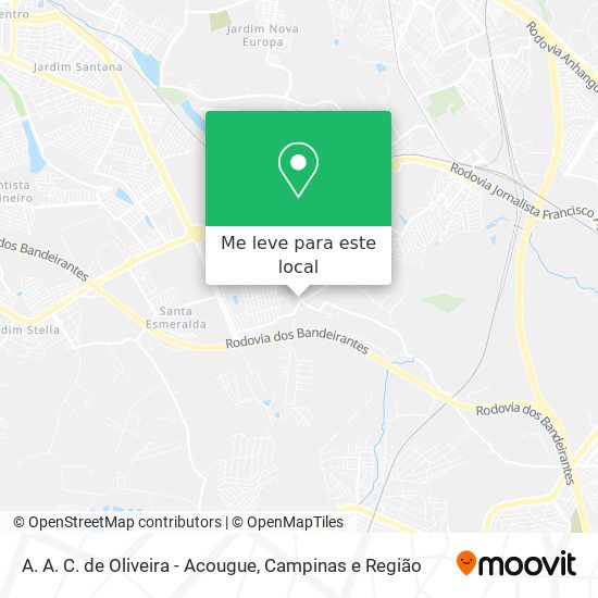 A. A. C. de Oliveira - Acougue mapa