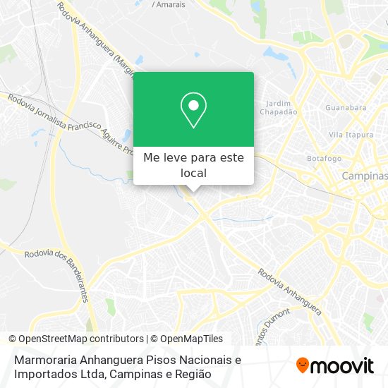 Marmoraria Anhanguera Pisos Nacionais e Importados Ltda mapa