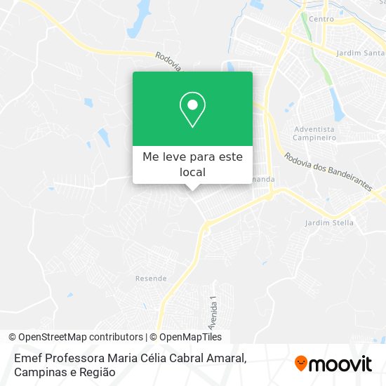 Emef Professora Maria Célia Cabral Amaral mapa