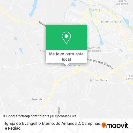 Igreja do Evangelho Eterno. Jd Amanda 2 mapa