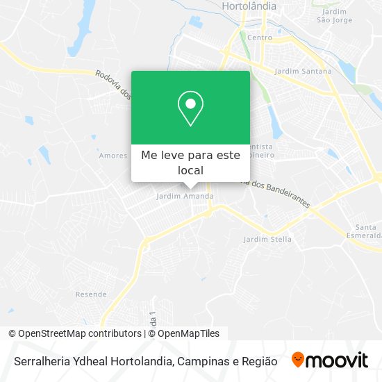 Serralheria Ydheal Hortolandia mapa