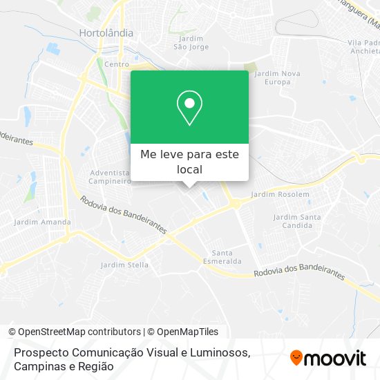 Prospecto Comunicação Visual e Luminosos mapa