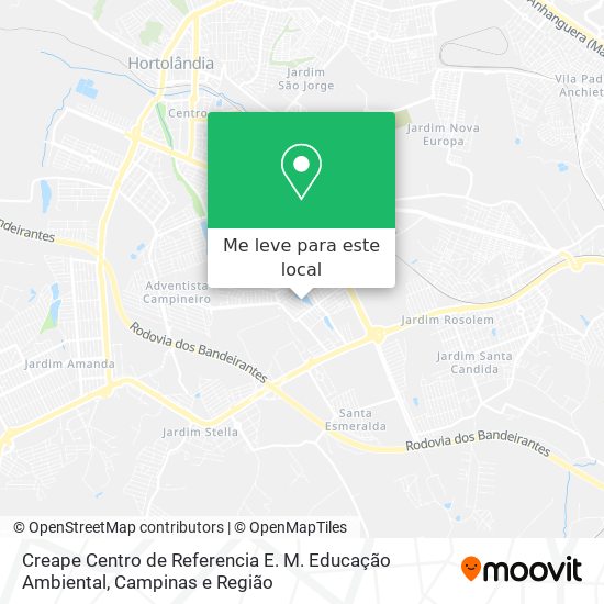 Creape Centro de Referencia E. M. Educação Ambiental mapa