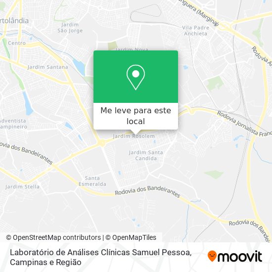 Laboratório de Análises Clínicas Samuel Pessoa mapa