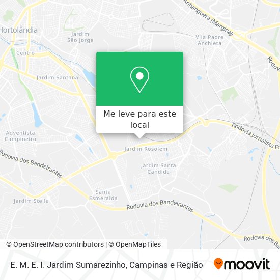 E. M. E. I. Jardim Sumarezinho mapa