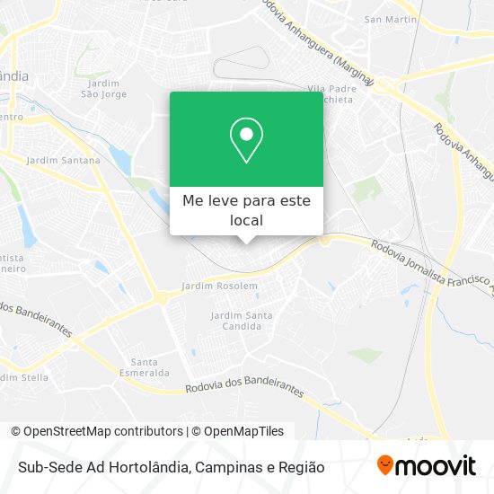 Sub-Sede Ad Hortolândia mapa