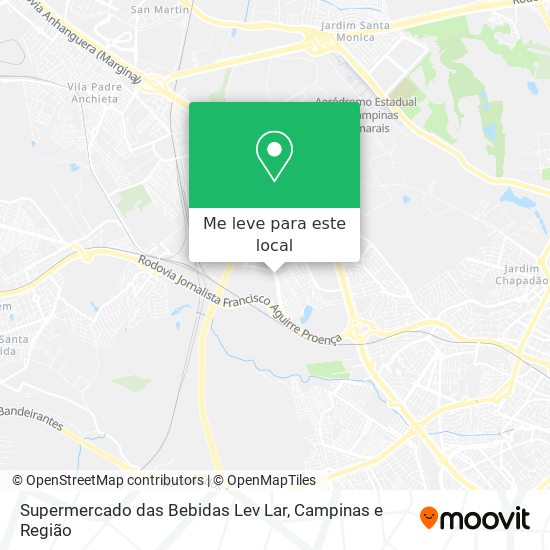 Supermercado das Bebidas Lev Lar mapa