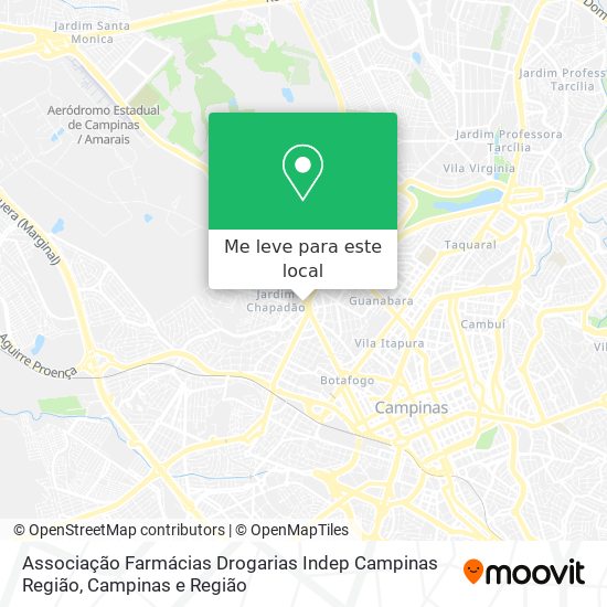 Associação Farmácias Drogarias Indep Campinas Região mapa