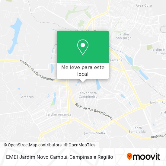 EMEI Jardim Novo Cambui mapa