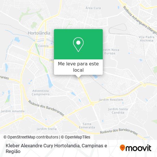 Kleber Alexandre Cury Hortolandia mapa