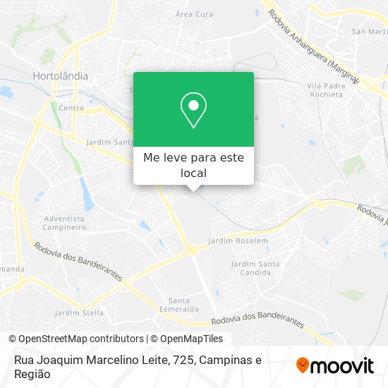 Rua Joaquim Marcelino Leite, 725 mapa
