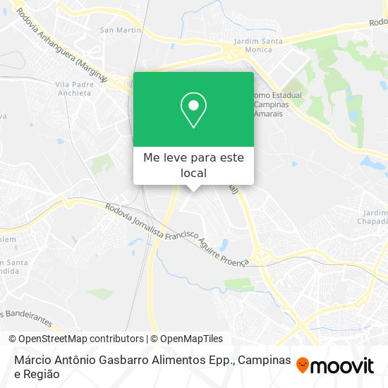 Márcio Antônio Gasbarro Alimentos Epp. mapa
