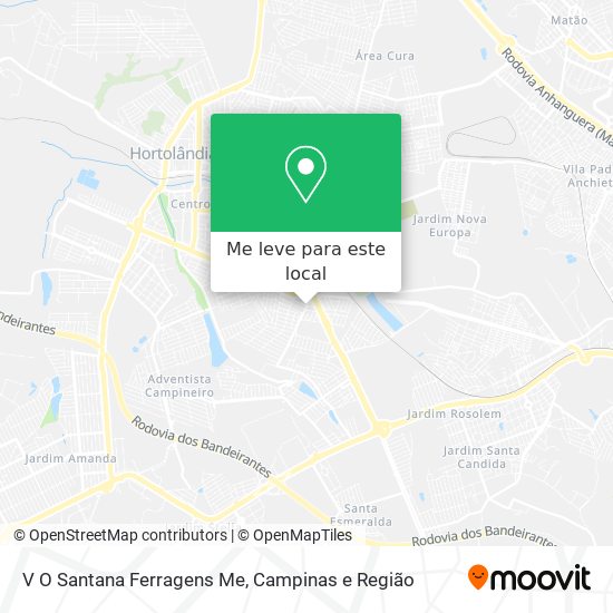 V O Santana Ferragens Me mapa