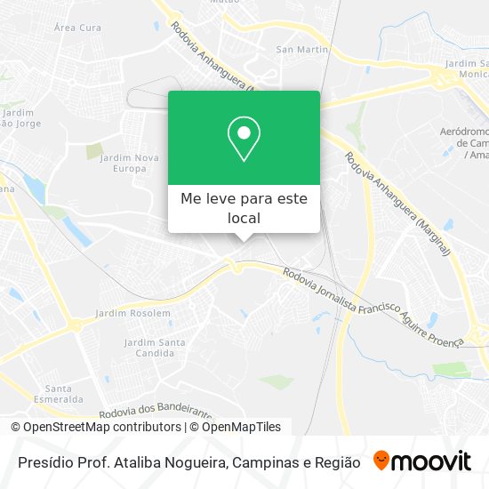 Presídio Prof. Ataliba Nogueira mapa