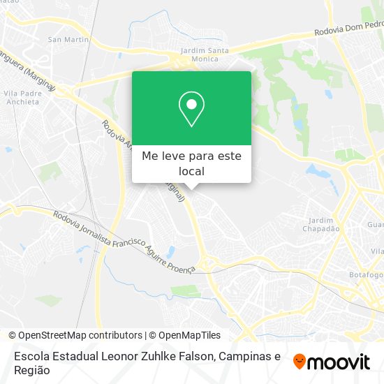 Escola Estadual Leonor Zuhlke Falson mapa