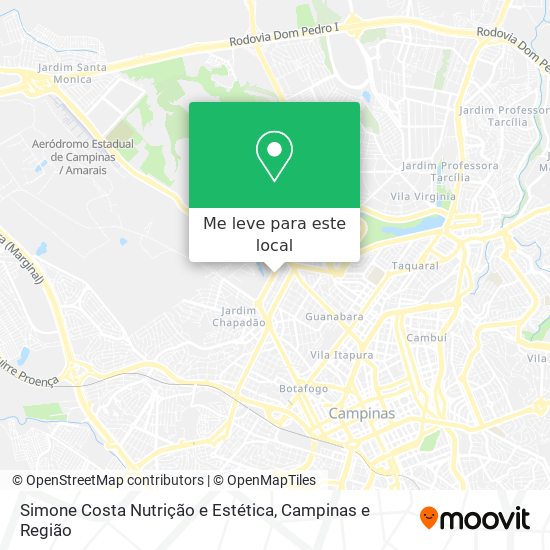 Simone Costa Nutrição e Estética mapa