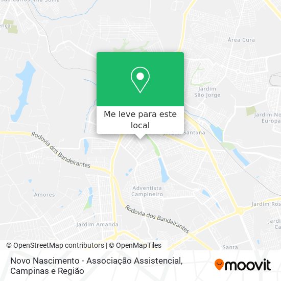 Novo Nascimento - Associação Assistencial mapa