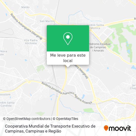 Cooperativa Mundial de Transporte Executivo de Campinas mapa