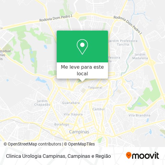Clinica Urologia Campinas mapa