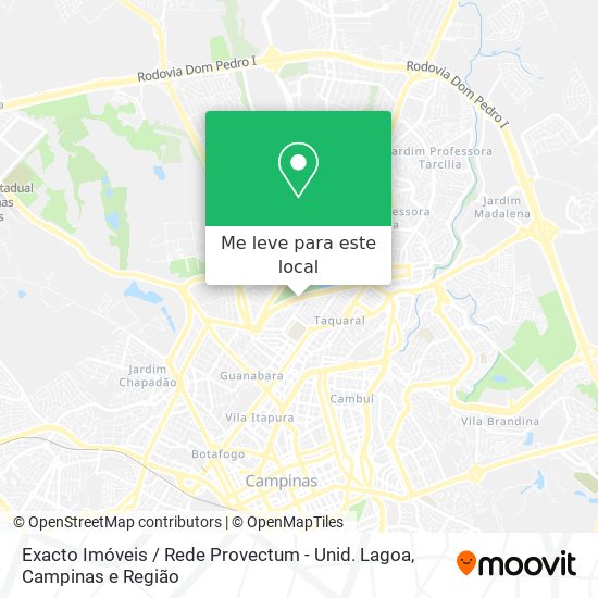 Exacto Imóveis / Rede Provectum - Unid. Lagoa mapa