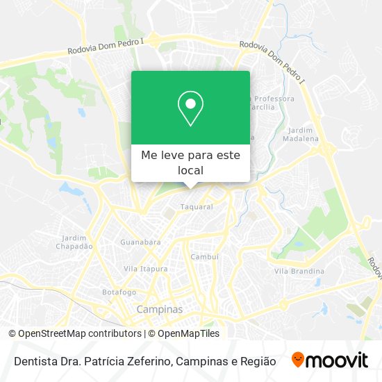 Dentista Dra. Patrícia Zeferino mapa