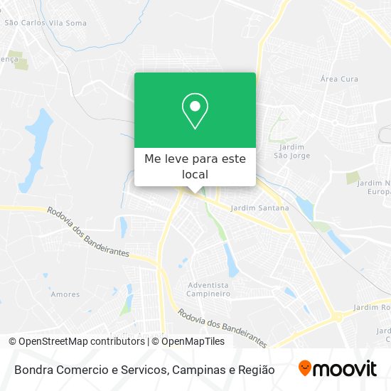 Bondra Comercio e Servicos mapa