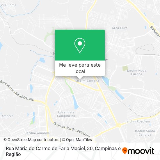 Rua Maria do Carmo de Faria Maciel, 30 mapa