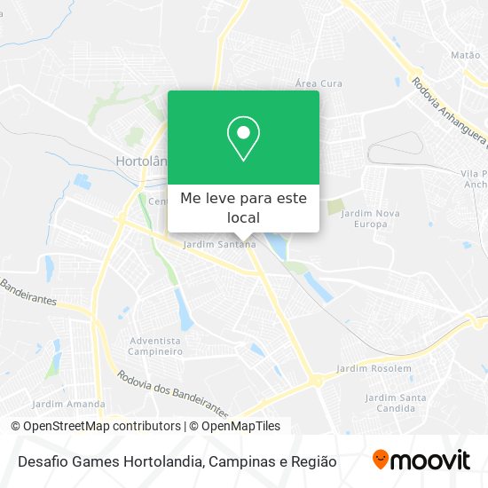Desafio Games Hortolandia mapa