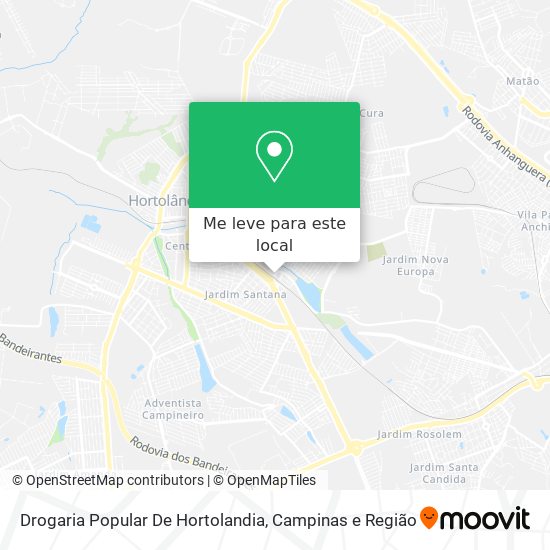 Drogaria Popular De Hortolandia mapa