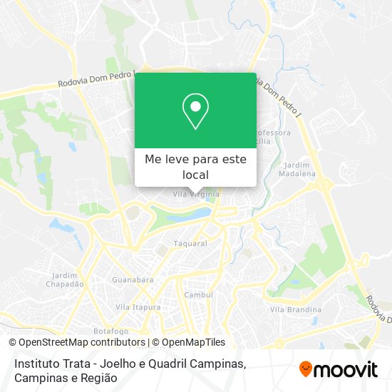 Instituto Trata - Joelho e Quadril Campinas mapa
