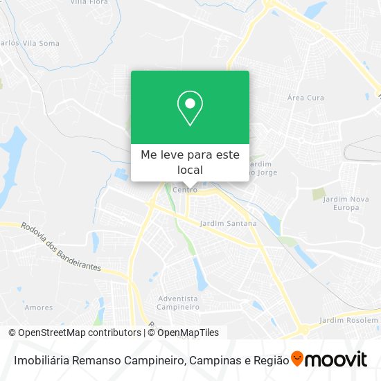 Imobiliária Remanso Campineiro mapa