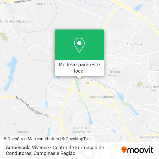 Autoescola Vivence - Centro de Formação de Condutores mapa