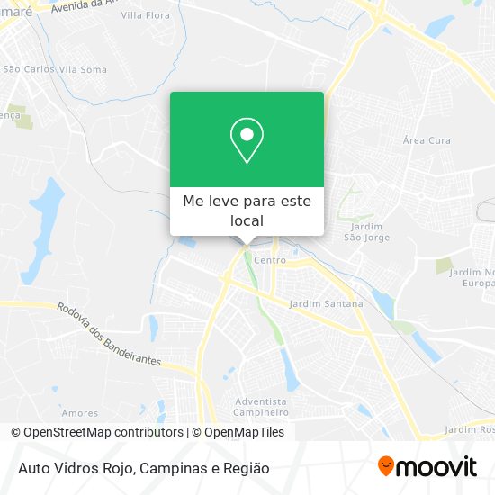 Auto Vidros Rojo mapa