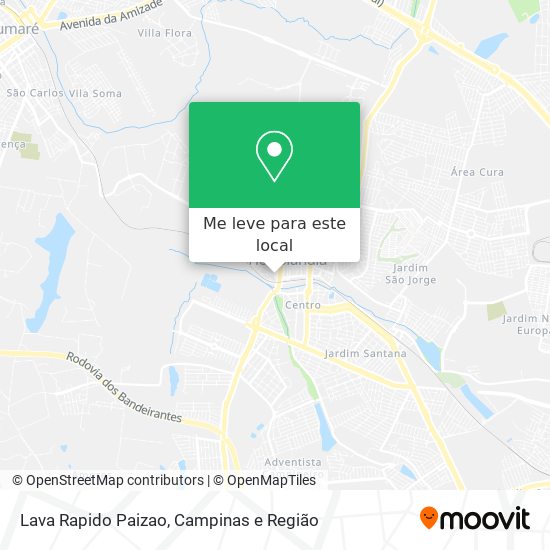 Lava Rapido Paizao mapa