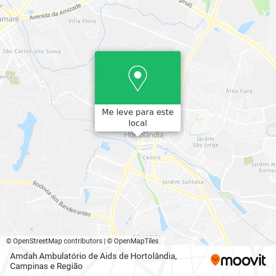 Amdah Ambulatório de Aids de Hortolândia mapa