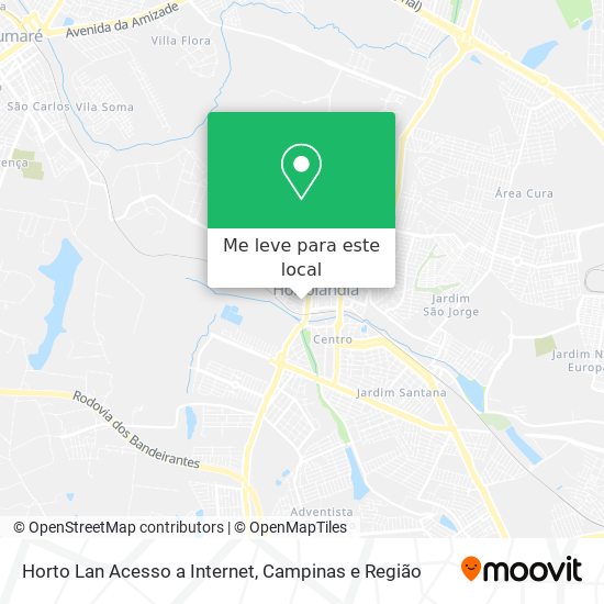Horto Lan Acesso a Internet mapa