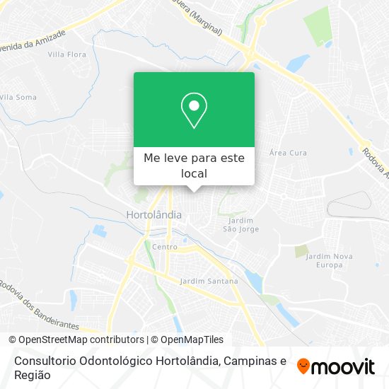 Consultorio Odontológico Hortolândia mapa