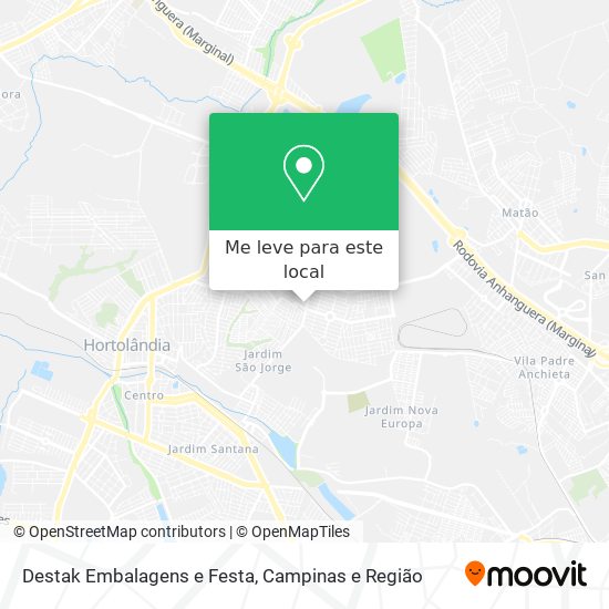 Destak Embalagens e Festa mapa