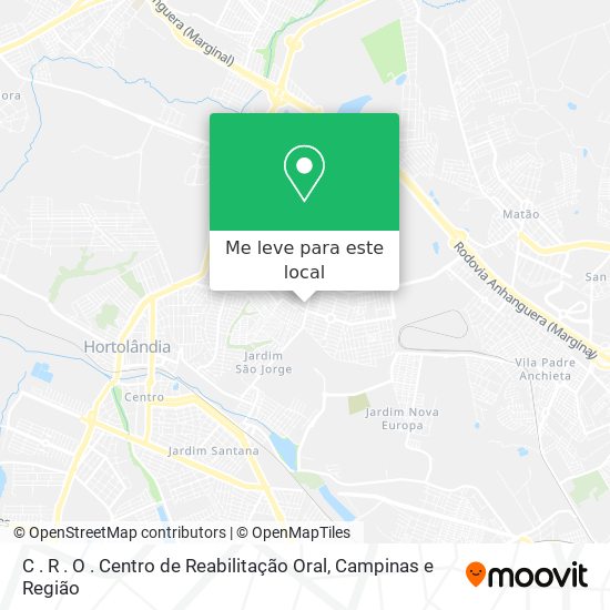 C . R . O . Centro de Reabilitação Oral mapa