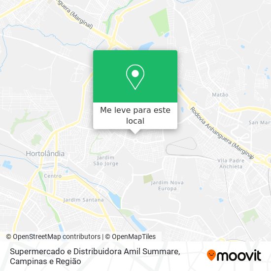 Supermercado e Distribuidora Amil Summare mapa