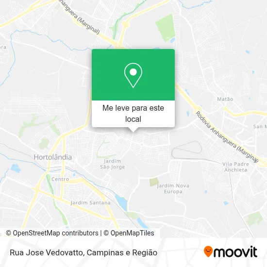 Rua Jose Vedovatto mapa