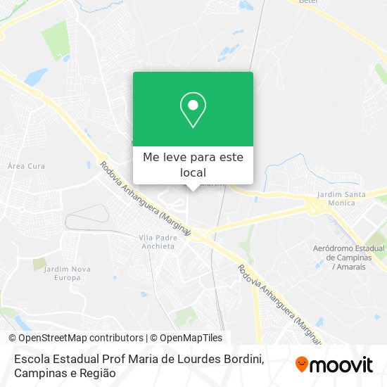 Escola Estadual Prof Maria de Lourdes Bordini mapa