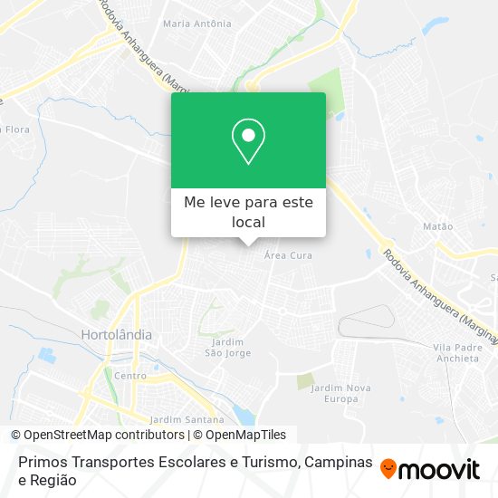 Primos Transportes Escolares e Turismo mapa