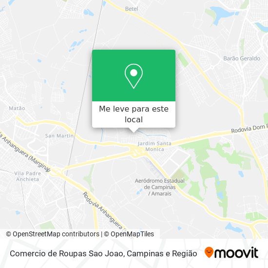 Comercio de Roupas Sao Joao mapa