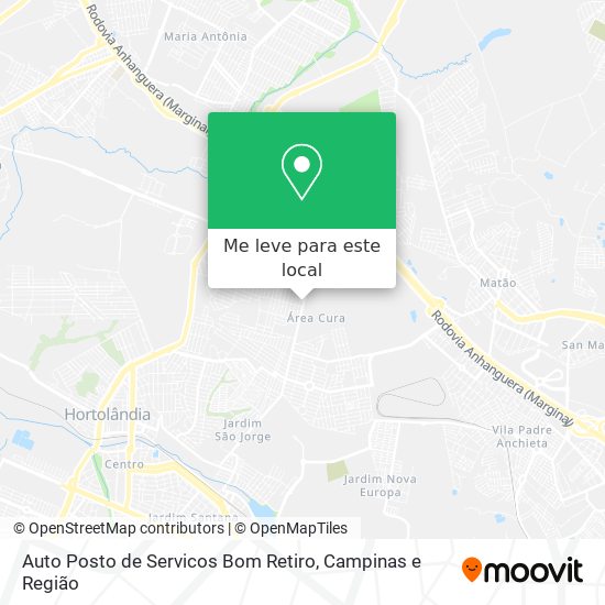 Auto Posto de Servicos Bom Retiro mapa