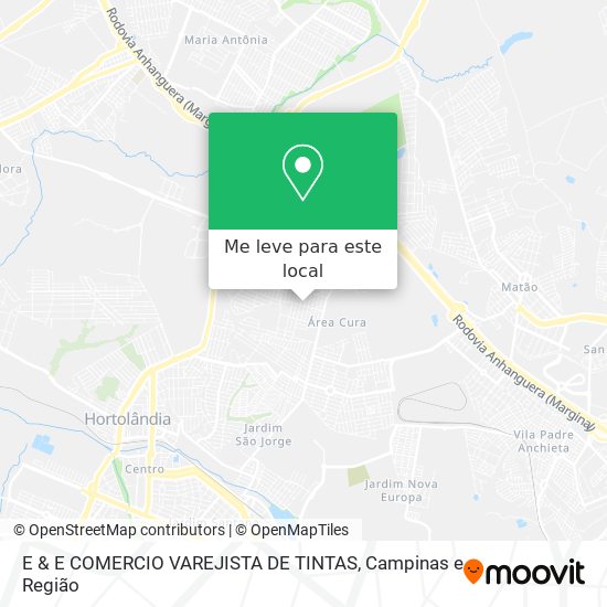 E & E COMERCIO VAREJISTA DE TINTAS mapa