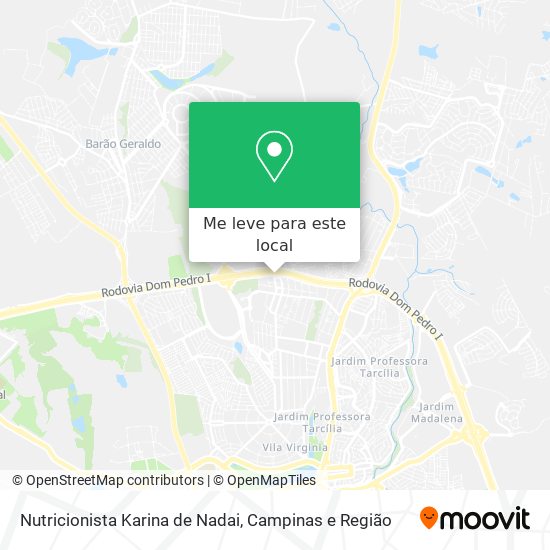 Nutricionista Karina de Nadai mapa