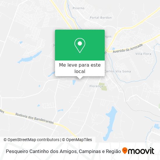 Pesqueiro Cantinho dos Amigos mapa